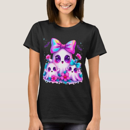Iridescent Ghost Halloween T-shirt (Voorkant)