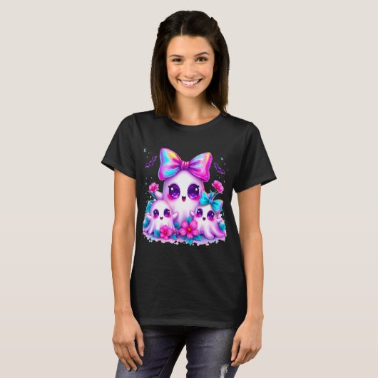 Iridescent Ghost Halloween T-shirt (Voorkant volledig)