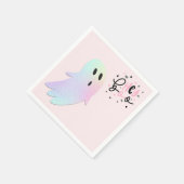 Iridescent Ghost Hey Boo Pastel Halloween Verjaard Servet (Hoek)