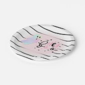 Iridescent Ghost Hey Boo Pink Halloween Verjaardag Papieren Bordje (Gekanteld)