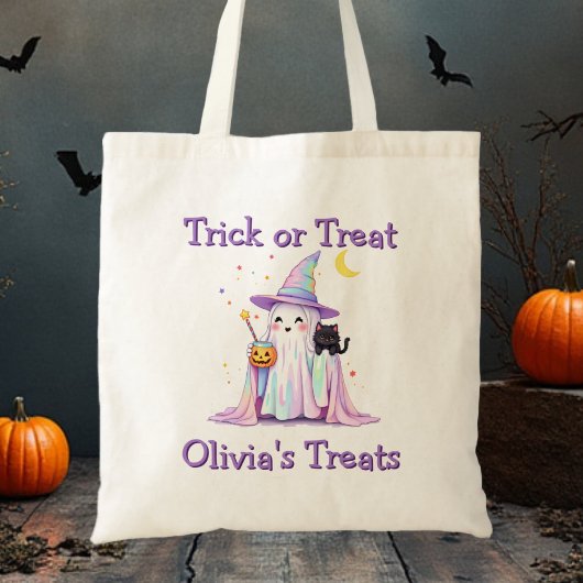 Iridescent Ghost Trick or treat Bag Tote Bag