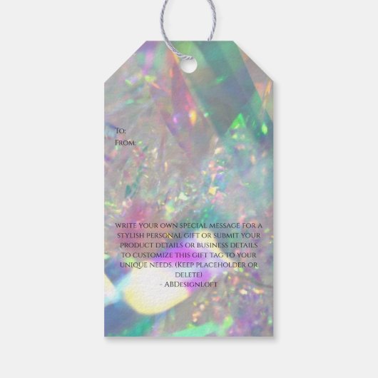 Iridescent Gift Labels | Labels voor zakelijke tek Cadeaulabel (Achterkant)