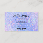 Iridescent Girly Modern Schattigee Loyaliteit Kaar Klantenkaartje (Achterkant)