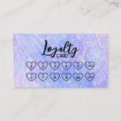 Iridescent Girly Modern Schattigee Loyaliteit Kaar Klantenkaartje (Voorkant)