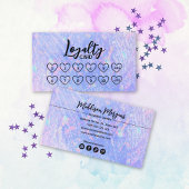 Iridescent Girly Modern Schattigee Loyaliteit Kaar Klantenkaartje
