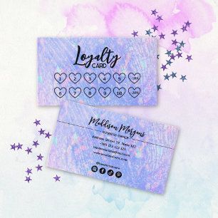 Iridescent Girly Modern Schattigee Loyaliteit Kaar Klantenkaartje