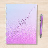 Iridescent Girly Pink Shimmer Persoonlijke naam Planner