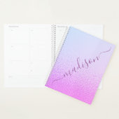 Iridescent Girly Pink Shimmer Persoonlijke naam Planner (Display)