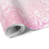 Iridescent glass 2 roos goud en blauwe ombre cadeaupapier (Rol Hoek)