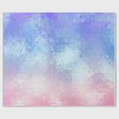 Iridescent glass 2 roos goud en blauwe ombre cadeaupapier (Vlak)