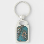 Iridescent glass beaded Keychain  (Voorkant)