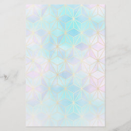 Iridescent Glass Geometric Patroon Briefpapier