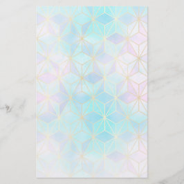 Iridescent Glass Geometric Patroon Briefpapier