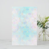 Iridescent Glass Geometric Patroon Briefpapier (Staand voorkant)