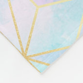 Iridescent Glass Geometric Patroon Fleece Deken (Hoek)