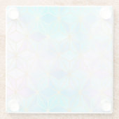 Iridescent Glass Geometric Patroon Glazen Onderzetter (Achterkant)