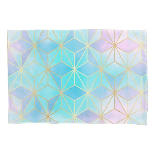 Iridescent Glass Geometric Patroon Kussensloop (Voorkant)