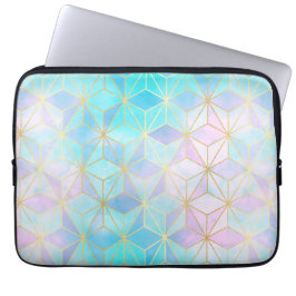 Iridescent Glass Geometric Patroon Laptop Sleeve