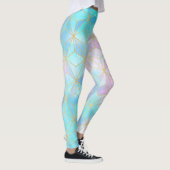 Iridescent Glass Geometric Patroon Leggings (Rechts)