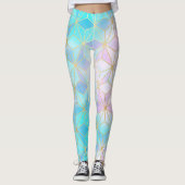 Iridescent Glass Geometric Patroon Leggings (Voorkant)