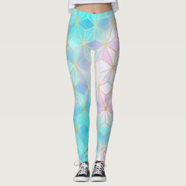 Iridescent Glass Geometric Patroon Leggings