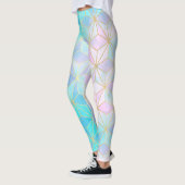 Iridescent Glass Geometric Patroon Leggings (Links)