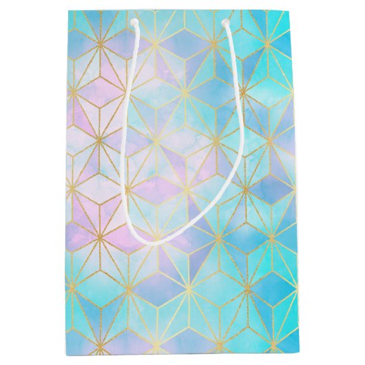 Iridescent Glass Geometric Patroon Medium Cadeauzakje (Voorkant)