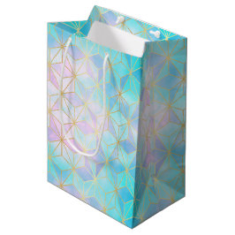 Iridescent Glass Geometric Patroon Medium Cadeauzakje