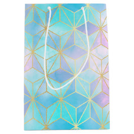 Iridescent Glass Geometric Patroon Medium Cadeauzakje