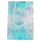Iridescent Glass Geometric Patroon Medium Cadeauzakje (Achterkant)