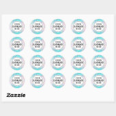 Iridescent Glass Geometric Patroon Ronde Sticker (Vel)