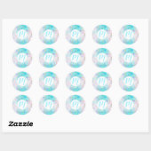 Iridescent Glass Geometric Patroon Ronde Sticker (Vel)