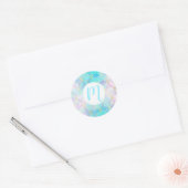 Iridescent Glass Geometric Patroon Ronde Sticker (Envelop)