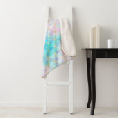 Iridescent Glass Geometric Patroon Sherpa Deken (In situ)