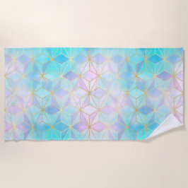 Iridescent Glass Geometric Patroon Strandlaken