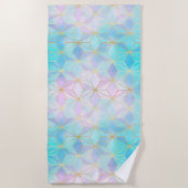 Iridescent Glass Geometric Patroon Strandlaken (Voorkant)