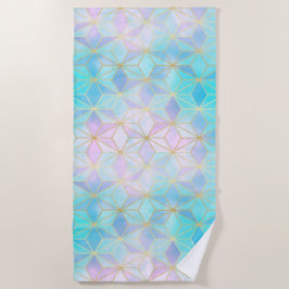 Iridescent Glass Geometric Patroon Strandlaken
