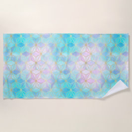 Iridescent Glass Geometric Patroon Strandlaken