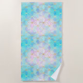 Iridescent Glass Geometric Patroon Strandlaken (Voorkant)