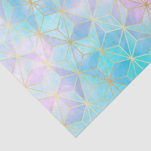 Iridescent Glass Geometric Patroon Tissuepapier (Detail)