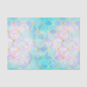 Iridescent Glass Geometric Patroon Tissuepapier