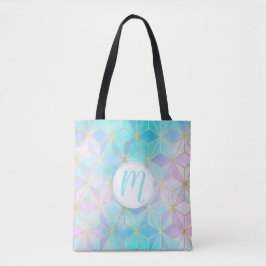 Iridescent Glass Geometric Patroon Tote Bag