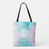 Iridescent Glass Geometric Patroon Tote Bag (Achterkant)