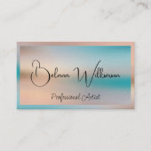 Iridescent Glass Texture Background Visitekaartje (Voorkant)