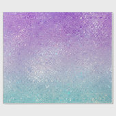 Iridescent glazen mint-groen en paars ombre cadeaupapier (Vlak)