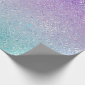 Iridescent glazen mint-groen en paars ombre cadeaupapier (Hoek)