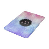 Iridescent glazen ombre blauw tot roze badmat (Gekanteld)