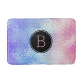 Iridescent glazen ombre blauw tot roze badmat (Voorkant)