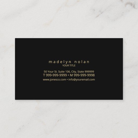 Iridescent Glitter Border Calligraphy ID936 Visitekaartje (Achterkant)