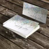 Iridescent Glitter Border Calligraphy ID936 Visitekaartje